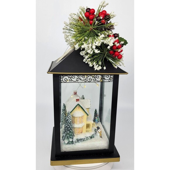 Bradford Exchange Thomas Kinkade Believe Lighted Christmas Lantern Holiday Decor - Picture 8 of 17